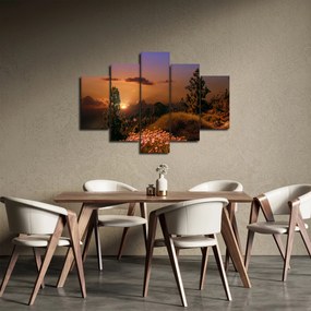 Tablou naturii cu apus de soare (150x105 cm)