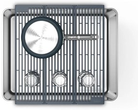 Scurgător de vase gri ajustabil din plastic 43x13 cm Platform – Joseph Joseph