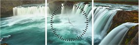 Tablou - Cascade (cu ceas) (90x30 cm)