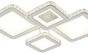 Lustra LED Cu Telecomanda, Elit's Cristal, EsnR9002-2+2, 160W, Alb