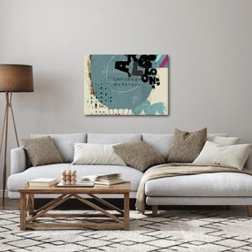 Tablou - Flying balon cu curcubeu (70x50 cm)