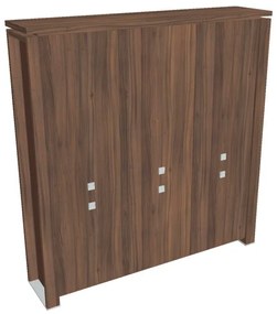 Dulap înalt Verno+ S 200 x 46 x 210 cm, nuc / maro