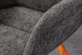 Set de 2 scaune pivotante Baltic stejar/ gri inchis