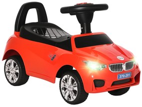 HOMCOM Mașinuță pentru Copii cu Volan, Mașină cu Faruri și Melodii Integrate, Vârstă 18-36 Luni, 63,5x28x36 cm, Roșu | Aosom Romania