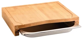 Kesper 58356 Tăietor cu tavă de depozitare,inoxidabil, 36,5 x 28,5 x 6,8 cm
