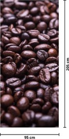 Fototapet pentru ușă - Boabe de cafea (95x205cm)