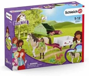 Schleich 42533 - Sarah cu căluț și animaleîn camping, 24,5 x 19 x 6,6 cm