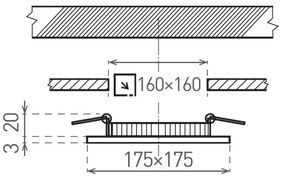 LED plafonieră VEGA LED/12W/230V 2900/3900/5800K 17,5x17,5 cm albă