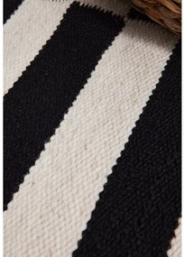 Covor negru-alb reversibil/țesut manual din lână 120x180 cm Donna – Hanse Home