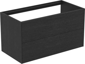 Dulap baza suspendat Ideal Standard Atelier Conca finisaj stejar inchis 2 sertare 100 cm