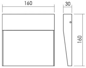 Aplică LED de exterior LANDER LED/6W/230V IP54 antracit Redo 90479