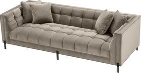 Canapea eleganta design LUX Sienna, catifea greige 113384 HZ