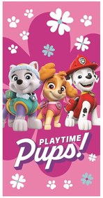 Prosop pentru copii roz din bumbac 70x140 cm Paw Patrol – Jerry Fabrics