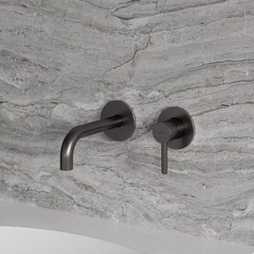Baterie lavoar incastrata Omnires Y monocomanda finisaj grafit periat fara corp ingropat