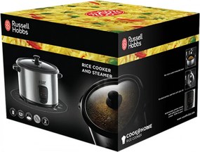 La mâna a doua: Aparat pentru gatit orez sau cu aburi Russell Hobbs 19750-56 Cook@Home, 700W, 1.8 l, 2 programe, Inox