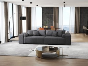 Canapea extensibilă dumonde cu ladă de depozitare si sezut confortabil din spuma high-density, Marbela Enjoy Grafit XXL 295x100 cm