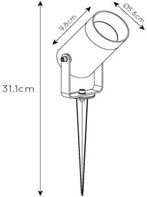 Spot de exterior Lucide 09832/01/30 TAYLOR 1xGU10/50W/230V IP65