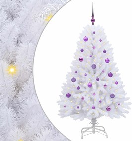 vidaXL Brad de Crăciun artificial cu ramuri articulare Alb 150 cm