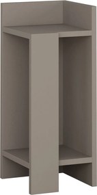 Noptiera Elos Right, gri inchis, PAL melaminat, 25x27x60 cm