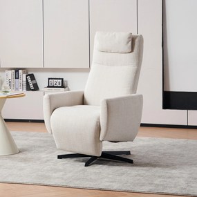 Fotoliu confortabil cu funcție de relaxare, Bej | Aosom Romania
