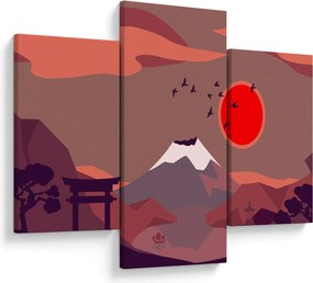 Tablou - Ilustrație a Muntelui Fuji (90x60 cm)