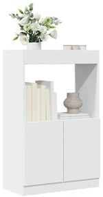 vidaXL Dulap înalt, alb, 63x33x100 cm, lemn prelucrat