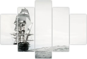 Tablou - O navă care navighează pe ocean (150x105 cm)
