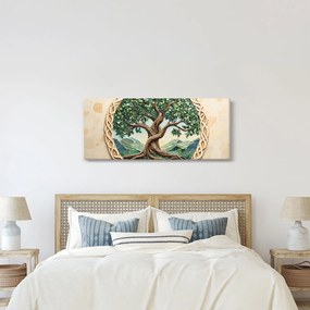 Tablou – Arborele vieții împletit (120x50 cm)