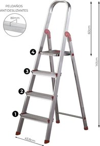 Scară din metal 141 cm Unica – Rolser