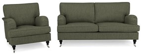 Set mobilier tapițat Bloomington A128Tapiterie, Picioare: Lemn, Role, Metal