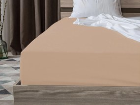 Cearsaf Jersey cu elastic 180 x 200 cm maro deschis
