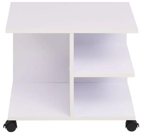 245724 vidaXL Raft rulant, 50 x 35 x 42 cm, alb