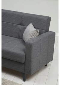 Canapea extensibilă KORFU, 3 locuri, gri închis
