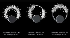 Aplica LED moderna Vision design LUX cristal SPARKLING FROST 25cm