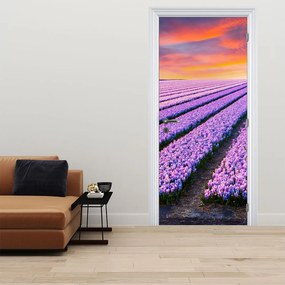 Fototapet pentru ușă - Fermă de flori (95x205cm)