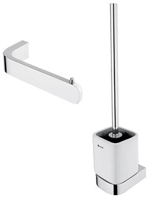 Perie de toaletă de perete și suport de hârtie igienică NIMCO NK set-94KN-26 NIKAU crom lucios