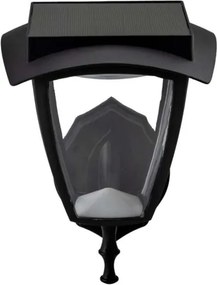 Lampă solară de perete LED/2W/3,7V 3000/6000K IP65 2200 mAh neagră
