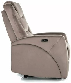 Fotoliu recliner Kronos velvet cappuccino Blu38