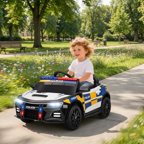 AIYAPLAY Mașină Electrică pentru Copii de Poliție cu Telecomandă și Muzică | Aosom Romania