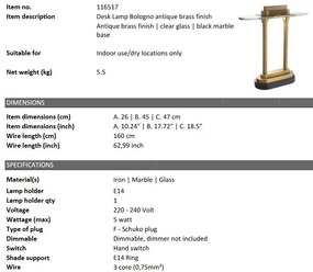Veioza, Lampa de masa design LUX Bologno