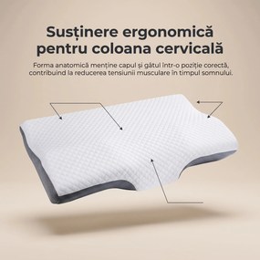 Perna cervicala ortopedica CERVI-SAN Prim memory foam
