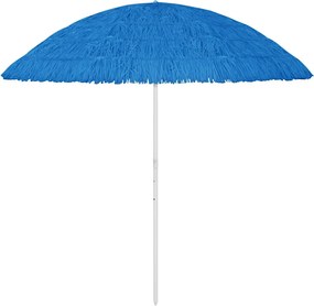 vidaXL Umbrelă de soare de plajă Hawaii, albastru, 300 cm