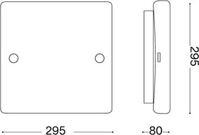 Ideal Lux - Plafonieră CELINE 2xE27/60W/230V 29,5x29,5 alb