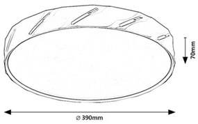 Plafonieră LED NESSIRA LED/25W/230V 4000K negru Rabalux 71120