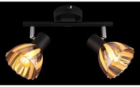 Plafoniera metal negru sticla fumurie ZACHERY 2L