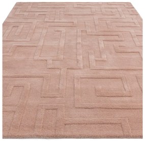 Covor roz deschis din lână 160x230 cm Maze – Asiatic Carpets