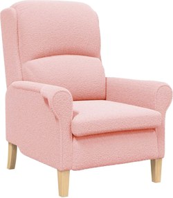 vidaXL fotoliu Roz 76 x 94 x 102 cm Tesătură Sherpa moale