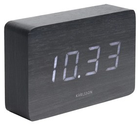 Ceas de masă de design cu alarmă ,Karlsson 5653BK, 15 x 10 cm