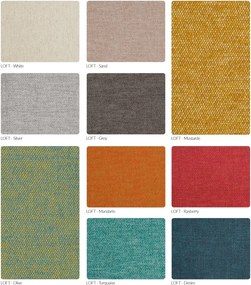 Fotoliu elegant design nordic 366 LOFT galben/ stejar inchis