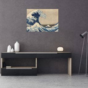 Tablou - Katsushika Hokusai, Under the Wave off Kanagawa, reproducere (70x50 cm)